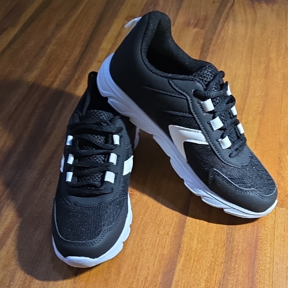 Classic Black and White Kids Sneakers
